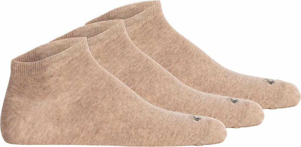 camel active Herren Sneakersocken, 3er Pack - Basic Socken, Baumwolle Beige 43-46