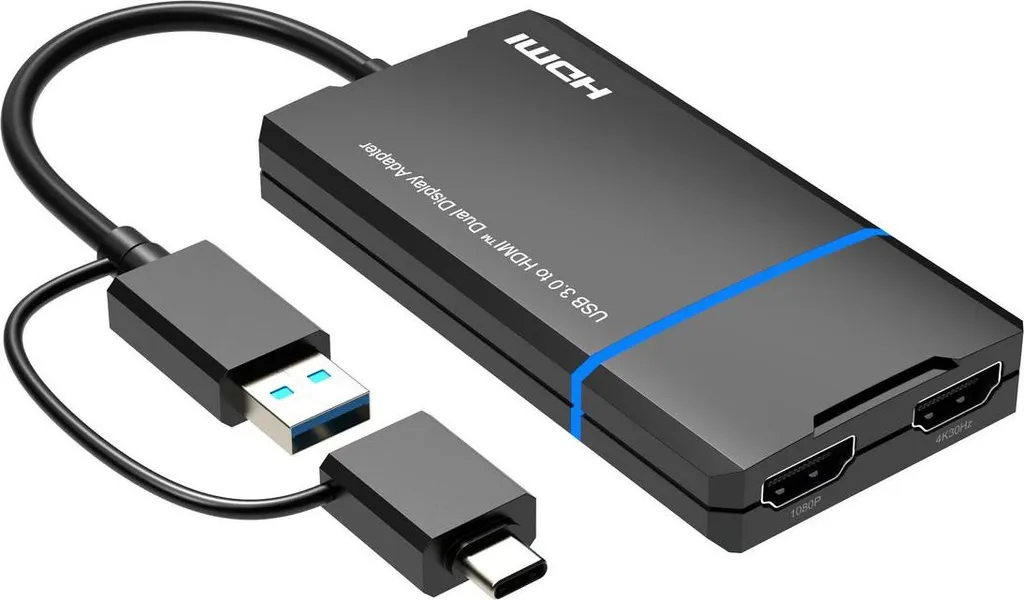 Câble adaptateur double USB et HDMI pour projeter votre PC portable
