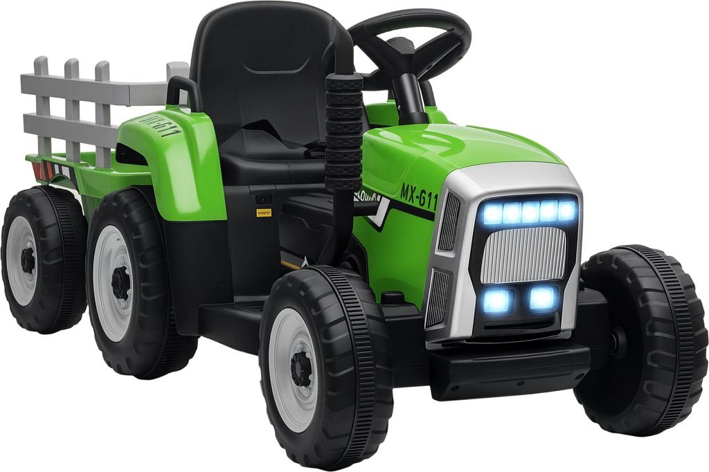 HOMCOM Elektrischer Traktor mit Anhänger und Fernbedienung, Produktbild 
