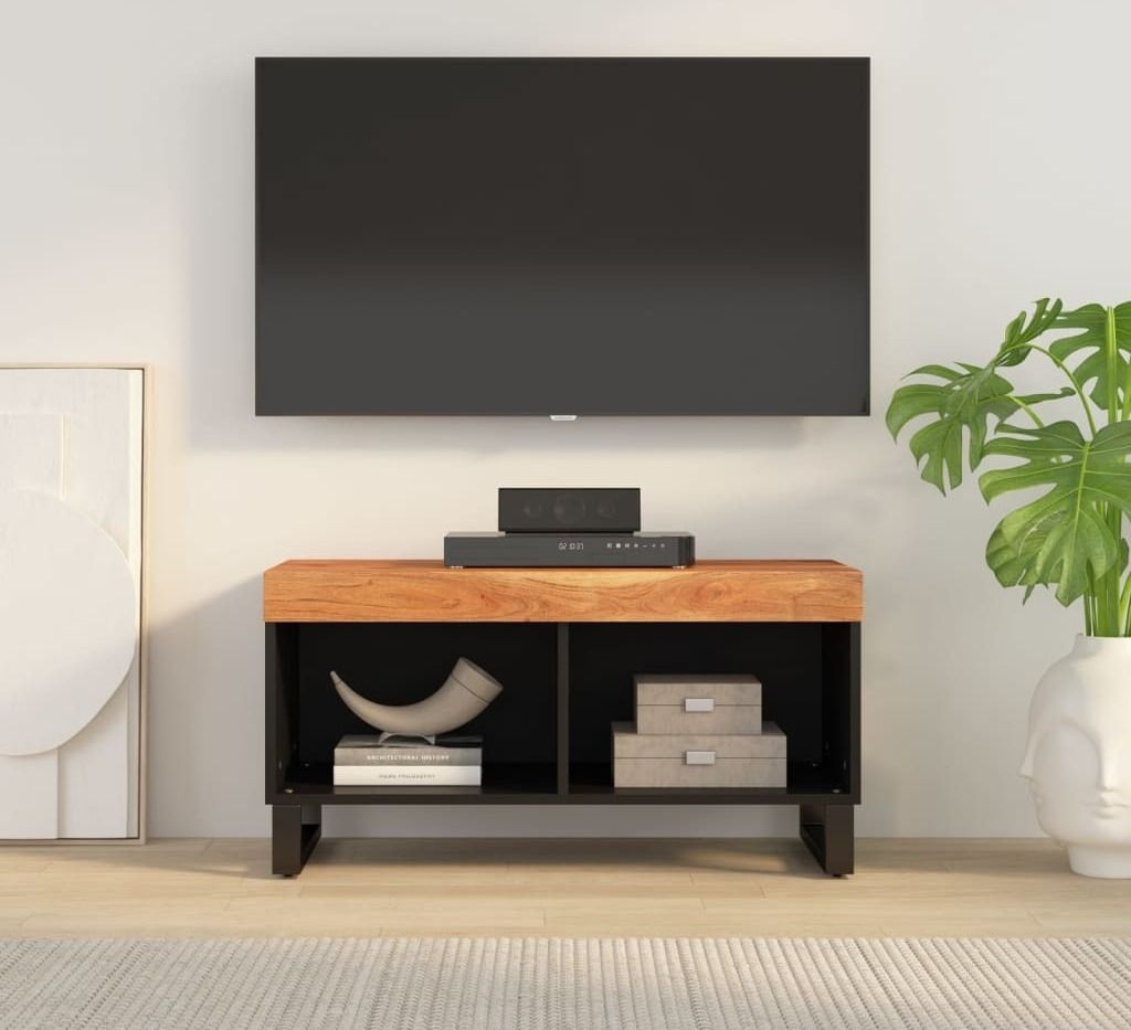 Möbel TV-Schrank 85x33x43,5 cm Massivholz Akazie - CD- & DVD-Regale 352894