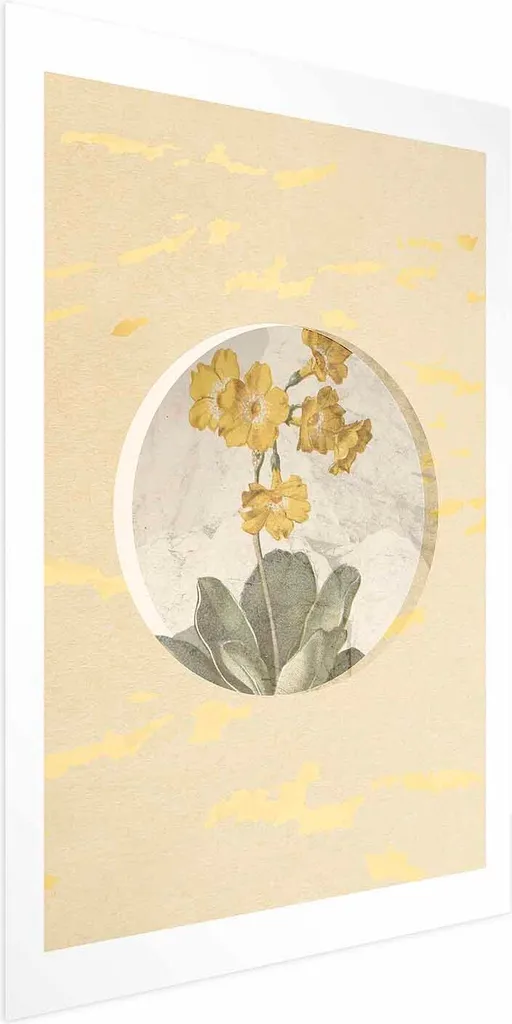 Poster 60x90 Fiore in Cerchio - Minimalismo Nordico per Casa e Ufficio