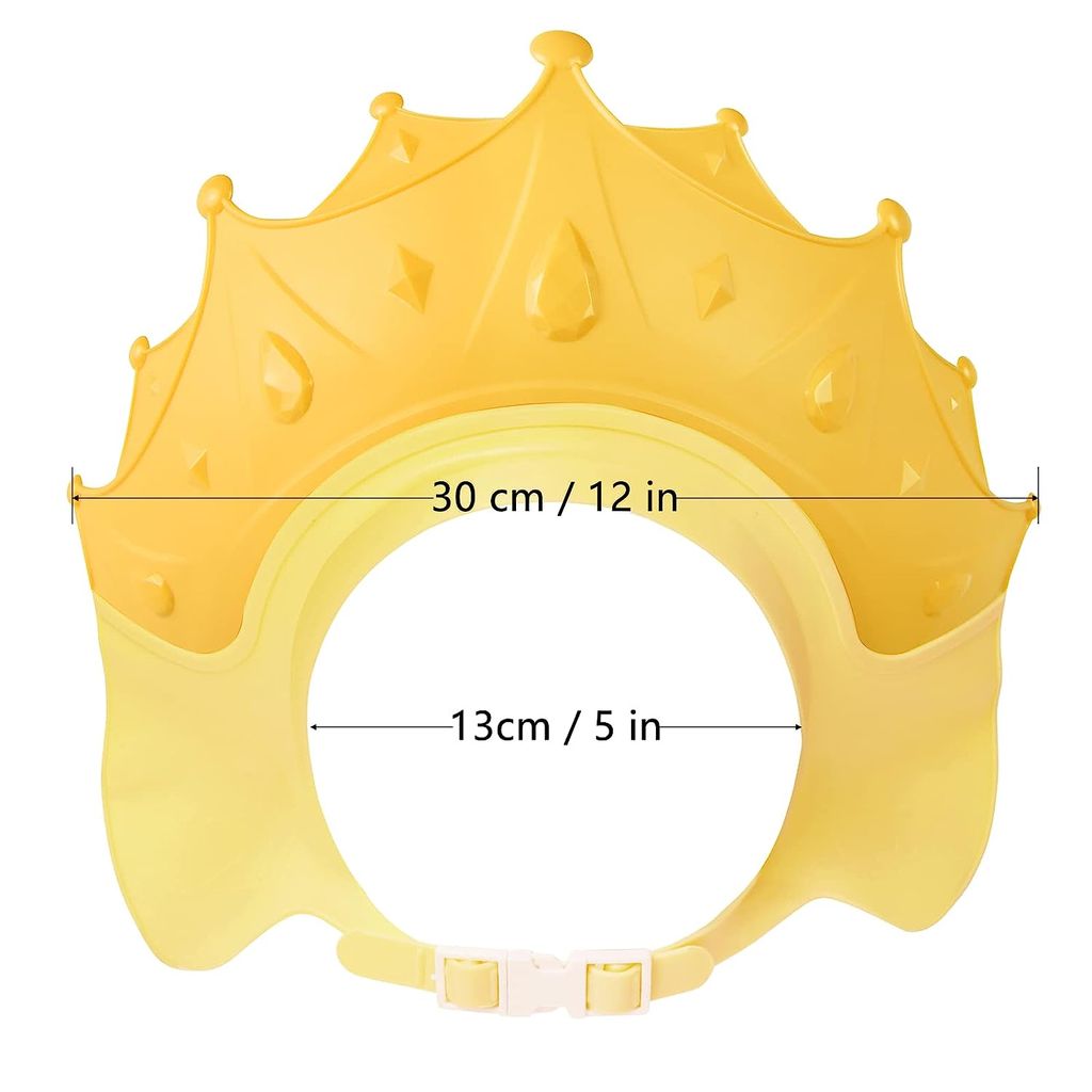 Kinder-Duschhaube Mit Kronen-Design – Verstellbar (38–60 Cm), Schützt Augen & Ohren, Für Babys Ab 6 Monaten