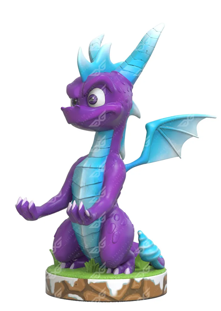 Support Manette Spyro the Dragon de 21cm - Figurine de Charge Exquisite