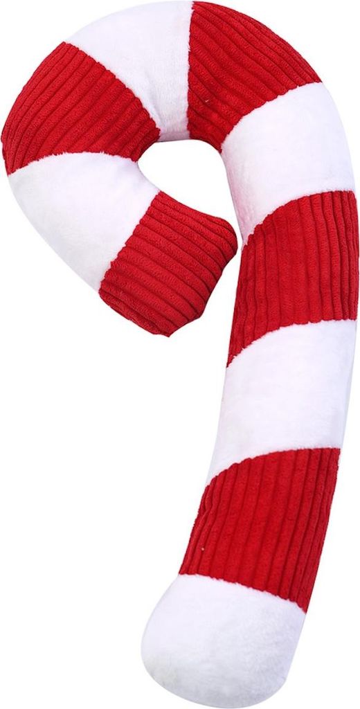 Pettimania Weihnachtsspielzeug Zuckerstange weiß-rot aus Plüsch, Größe: S