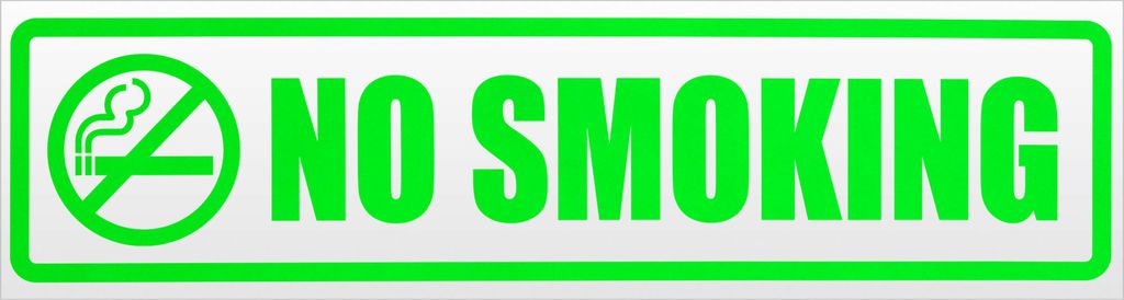 Kiwistar No Smoking Magnetschild Schild magnetisch - 60cm Neongrün - Magnetfolie für Auto PKW Kfz