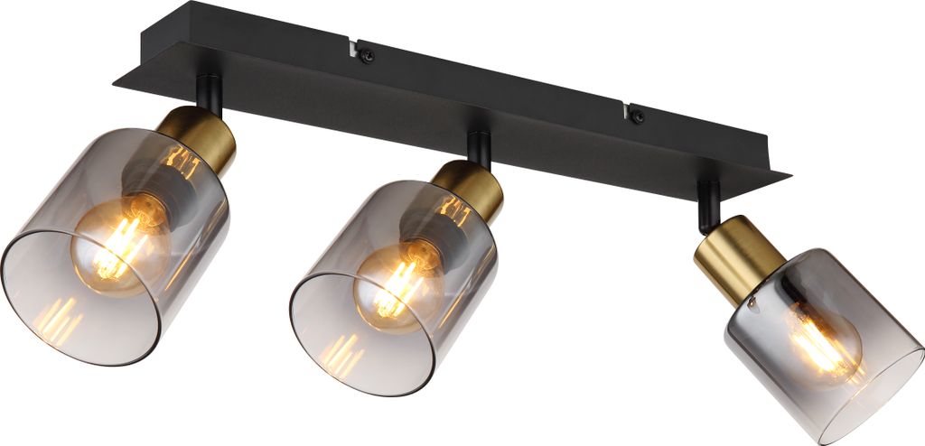 Globo Lighting|Strahler Metall schwarz matt, 3x E14
