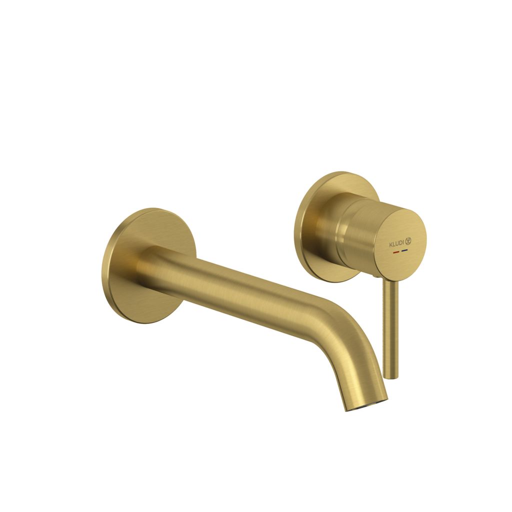 KLUDI BOZZ Unterputz-Waschtisch-Zweiloch-Wand-Einhandmischer, Ausladung 230mm, 38245N076
