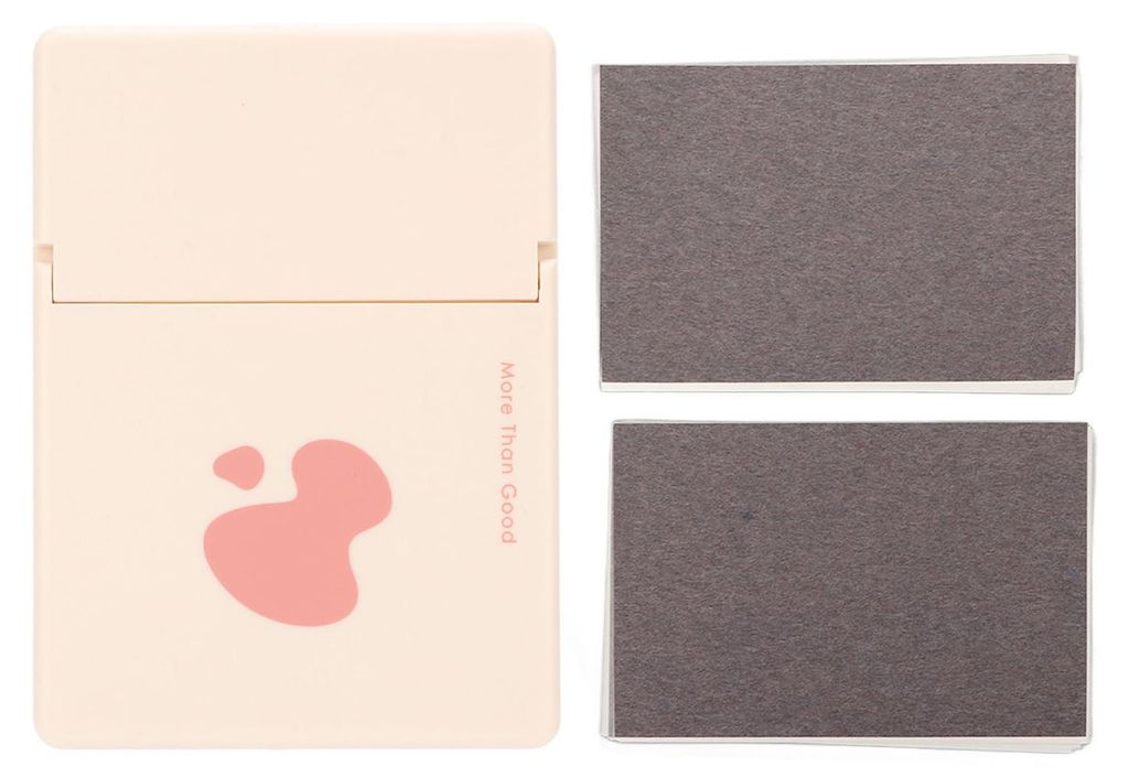 250 Stück Öl-Löschblätter aus Pflanzenfasern, tragbares Papier mit Spiegel für Gesichts-Make-up