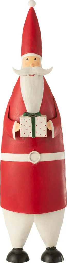 Père Noël J-Line Fer Incassable Rouge et Blanc Large Déco Durable