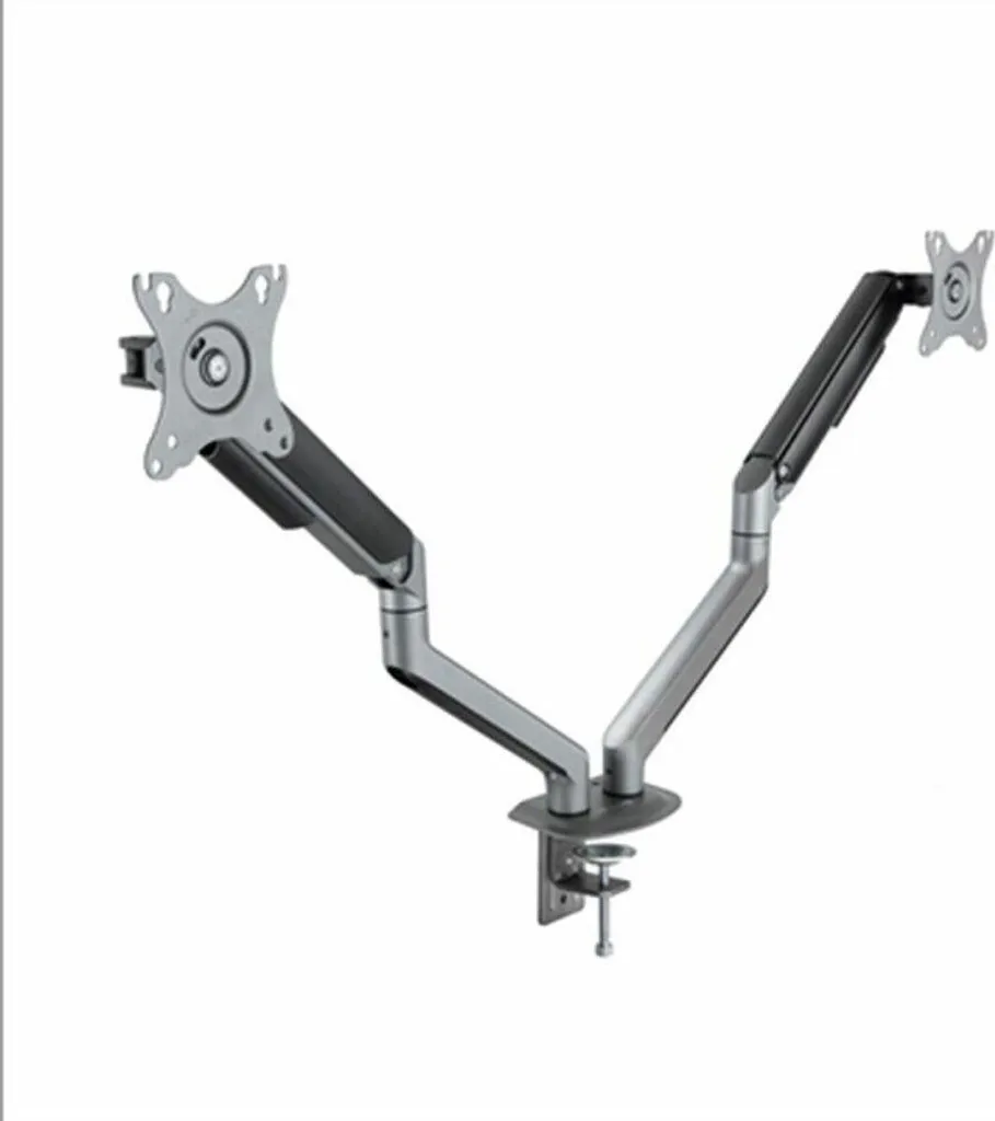 Support Double Écran pour Bureau Ergonomique Argent 17-32'' Tooq DB4132