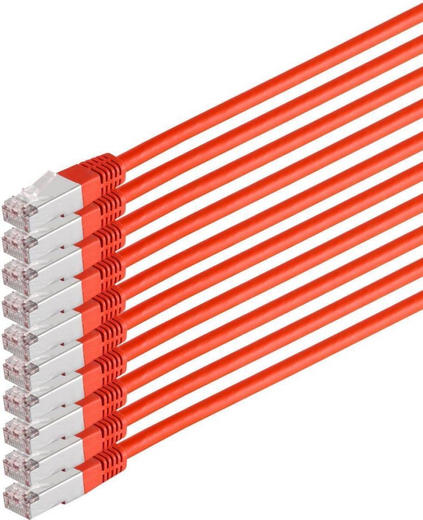 Patchkabel cat 6 S/FTP PIMF HF VE10 rot 0,25m