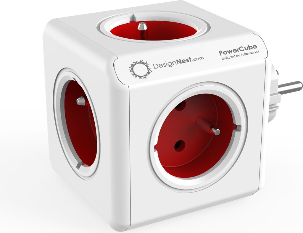 allocacoc PowerCube Original Red, napájacia kocka a Obrázok produktu 1