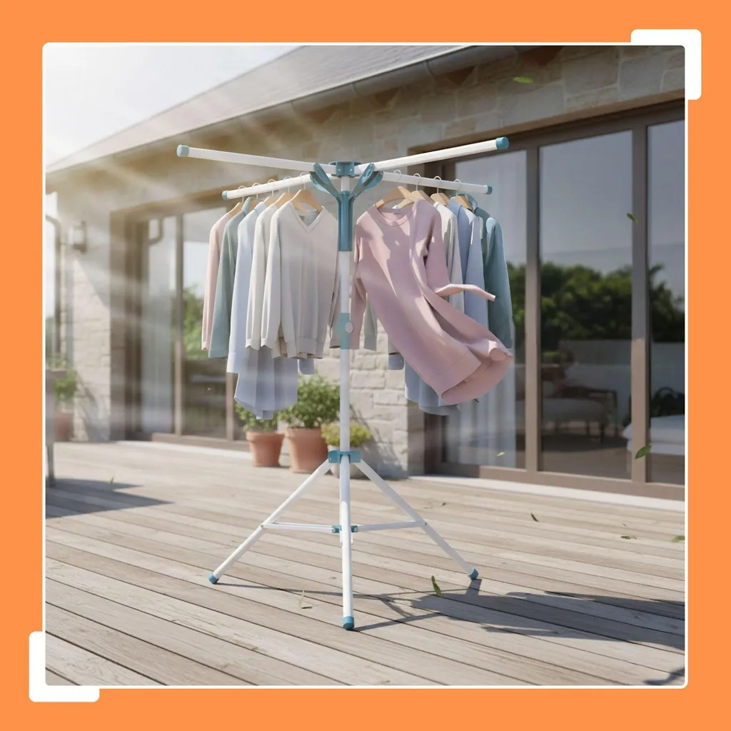 Séchoir à linge suspendu idéal balcon ou radiateur, format rétractable - 2