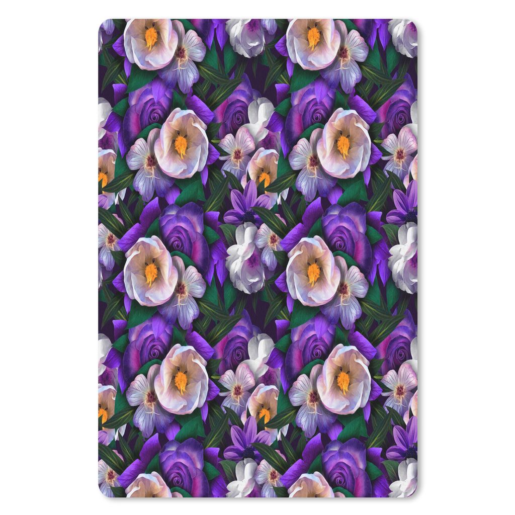 MuchoWow Mauspad Mousepad Blumen - Anemone - Rose 40x60 cm - Mousepads - Maus Mat - Pad - Mausunterlage - Schreibtisch Accesoire