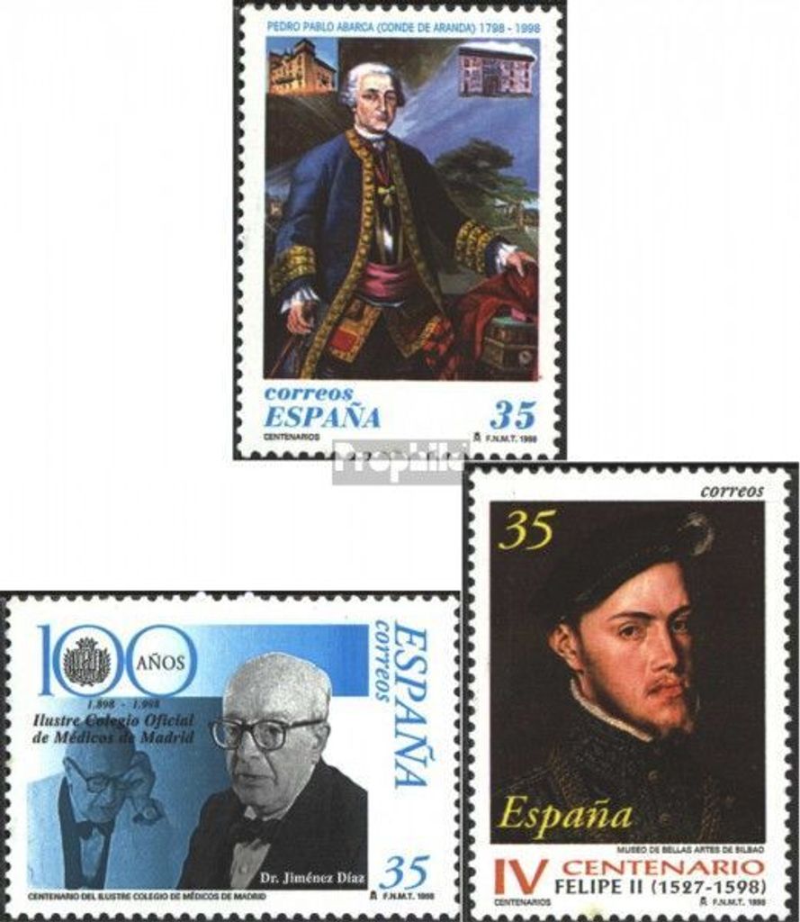 Briefmarken Spanien 1998 Mi 3378,3384,3387 (kompl.Ausg.) postfrisch Abarca