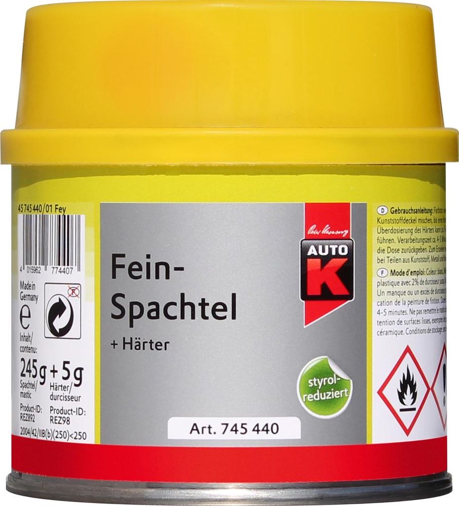 Auto-K Feinspachtel + Härter 250g Produktbild 