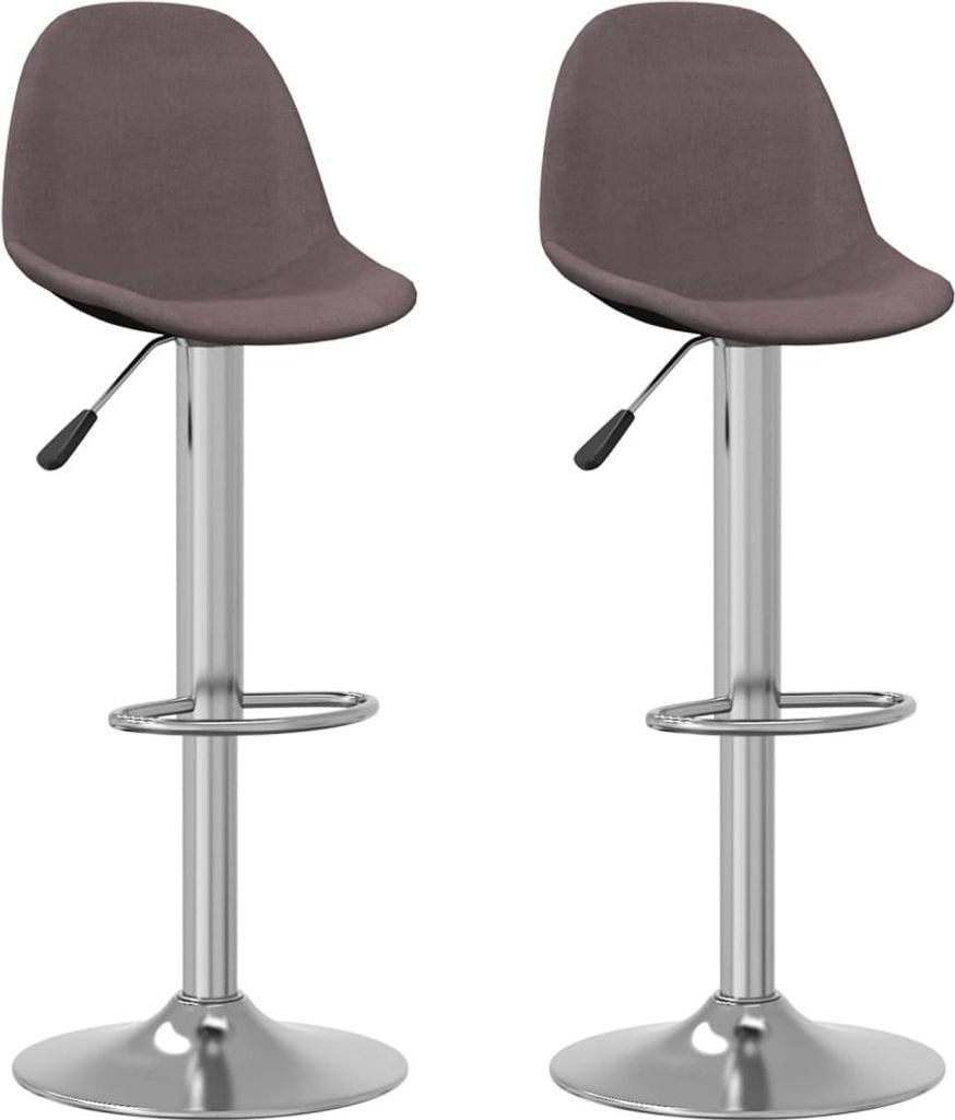 Barhocker 2 Stk. Taupe Stoff