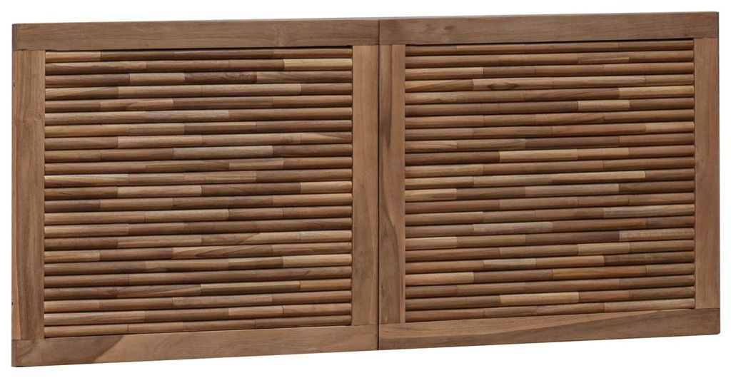 vidaXL Bettkopfteil Natur Massivholz Teak