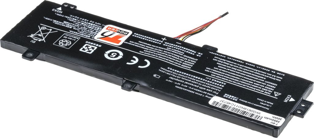 Akku T6 Power Lenovo IdeaPad 310-15IKB, 310-15ABR, 510-15IKB, 3950mAh, 30Wh, 2zellig, Li-pol