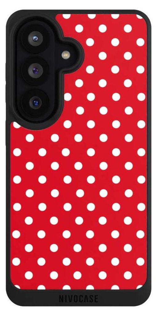 NIVOCASE Handyhülle für Samsung Galaxy S26 Hülle NIVOpure Case Schwarz Polka Dots Punkte Retro
