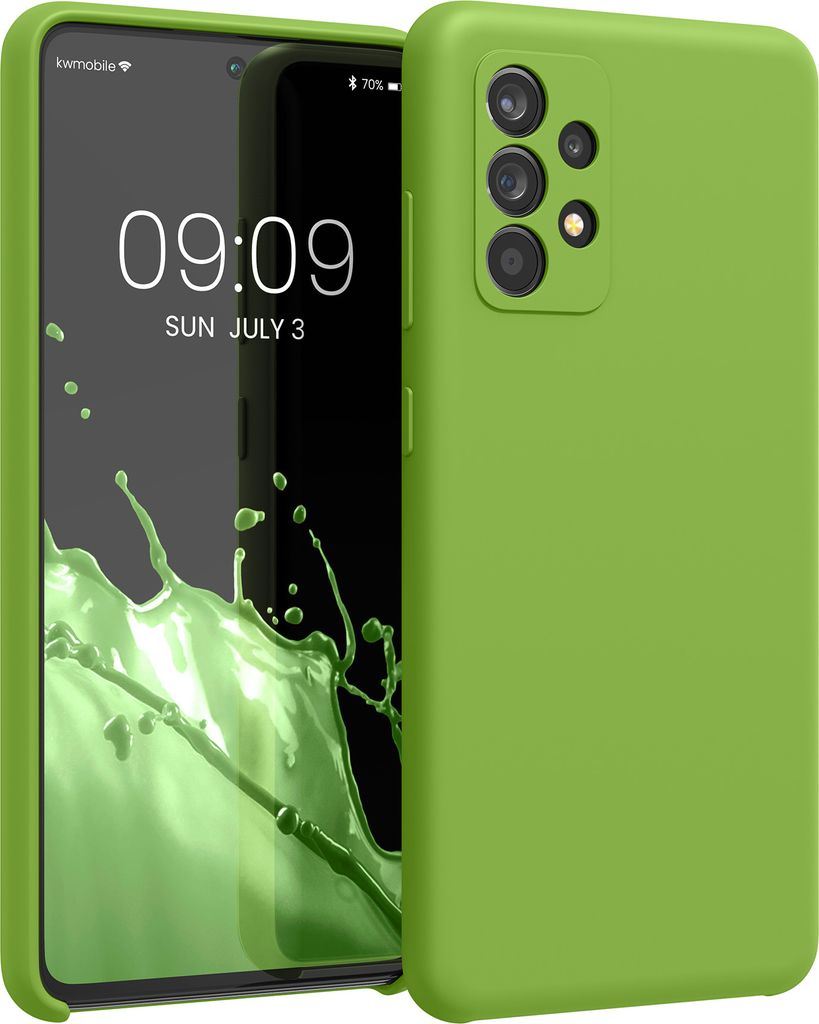 kwmobile Hülle kompatibel mit Samsung Galaxy A52 / A52 5G / A52s 5G Hülle - Silikon Handy Case - Handyhülle weiche Oberfläche - kabelloses Laden -