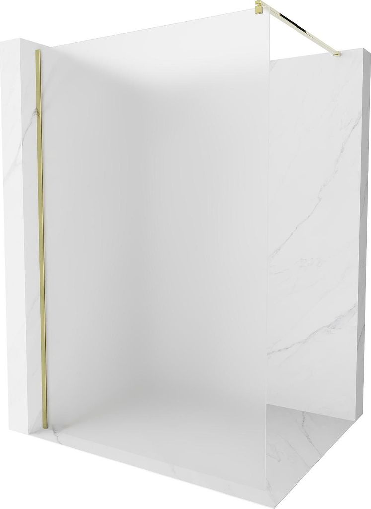 Mexen Kioto Duschwand 120 x 200 cm, Frost 8 mm, Gold - Produktbild 