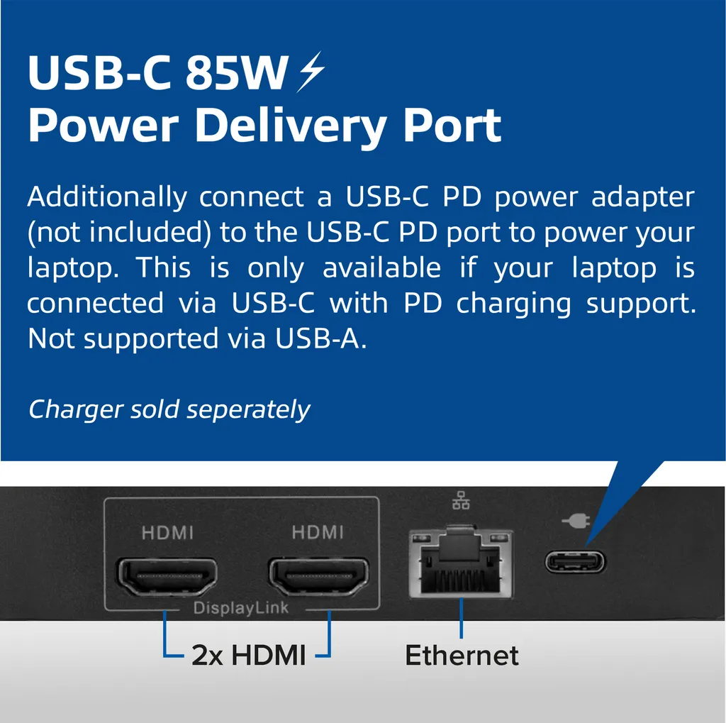 Station USB-C DisplayLink 4K AC7150 Double HDMI - Design Ultra Compact