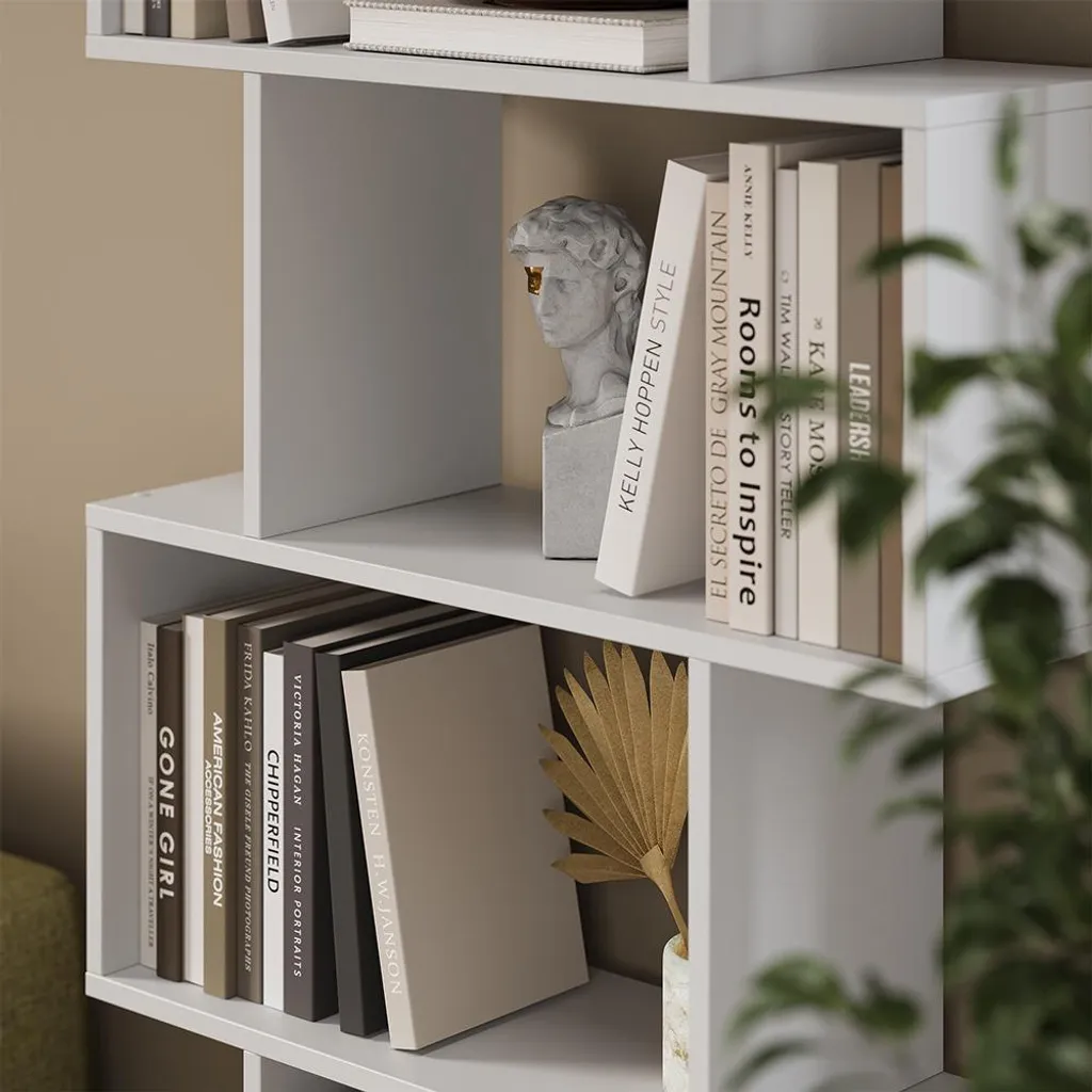 Meuble de rangement 5 compartiments Vicco Levio Blanc haute qualité 164cm
