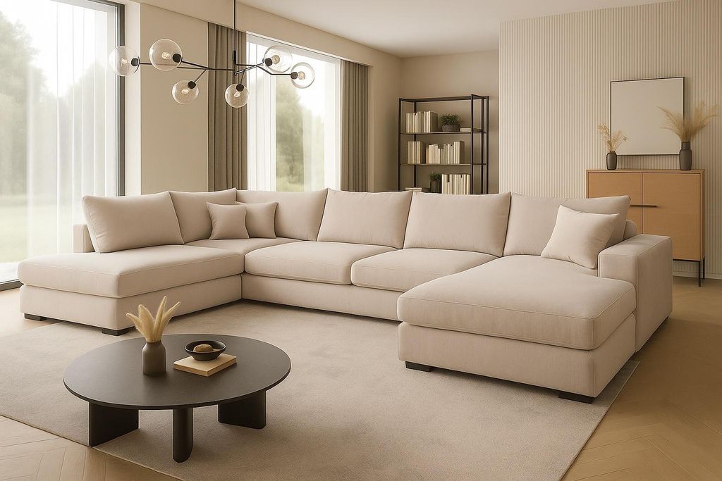 Ecksofa FABIO 328x182 cm mit Schlaffunktion, Produktbild 