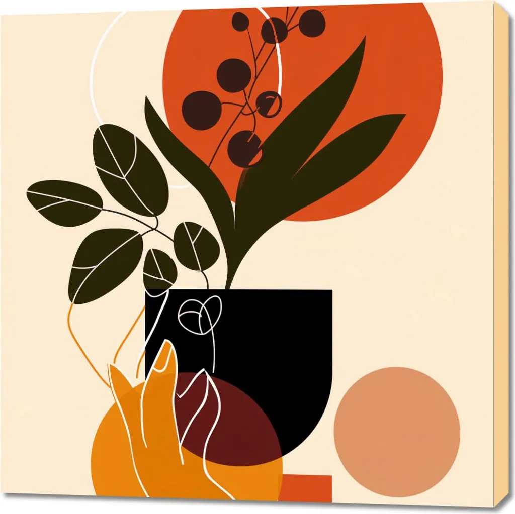 Tableau Nature 90x90 cm - Finir avec les murs vides : Déco apaisante