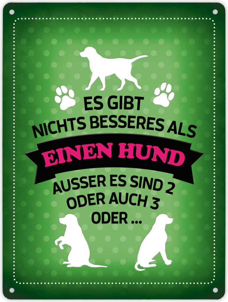 Metallschild XL mit Spruch: Es gibt nichts besseres als ... Schild Blechschild