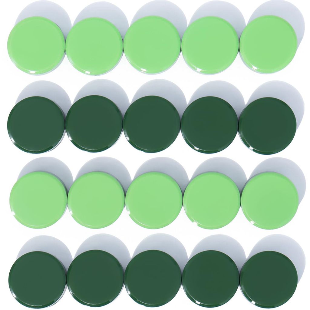 Starke Kühlschrankmagnete, 20 Mini-Rundmagnete für Whiteboards und Pinnwände, grün