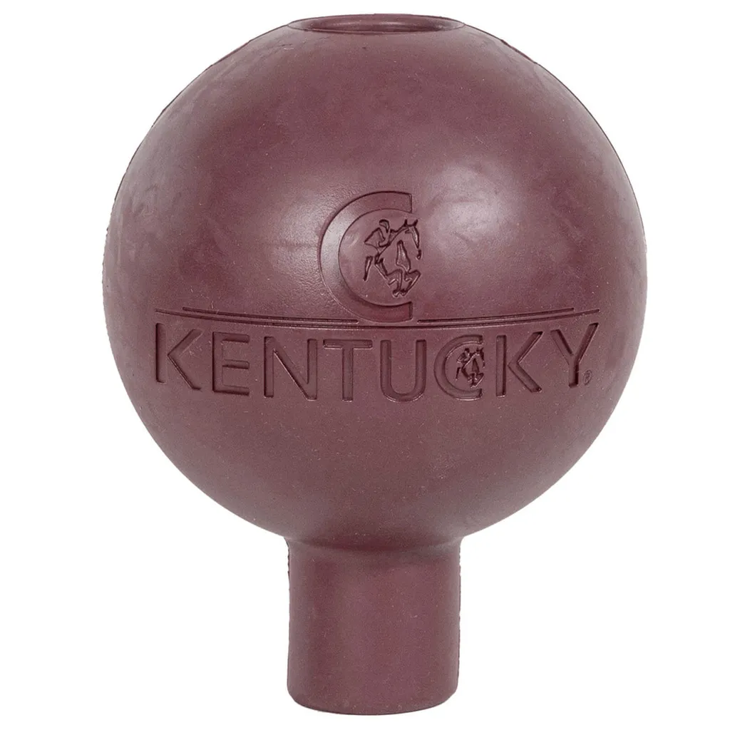 Kentucky Horsewear Palla in Gomma Protezione Pareti e Guinzaglio Bordeaux