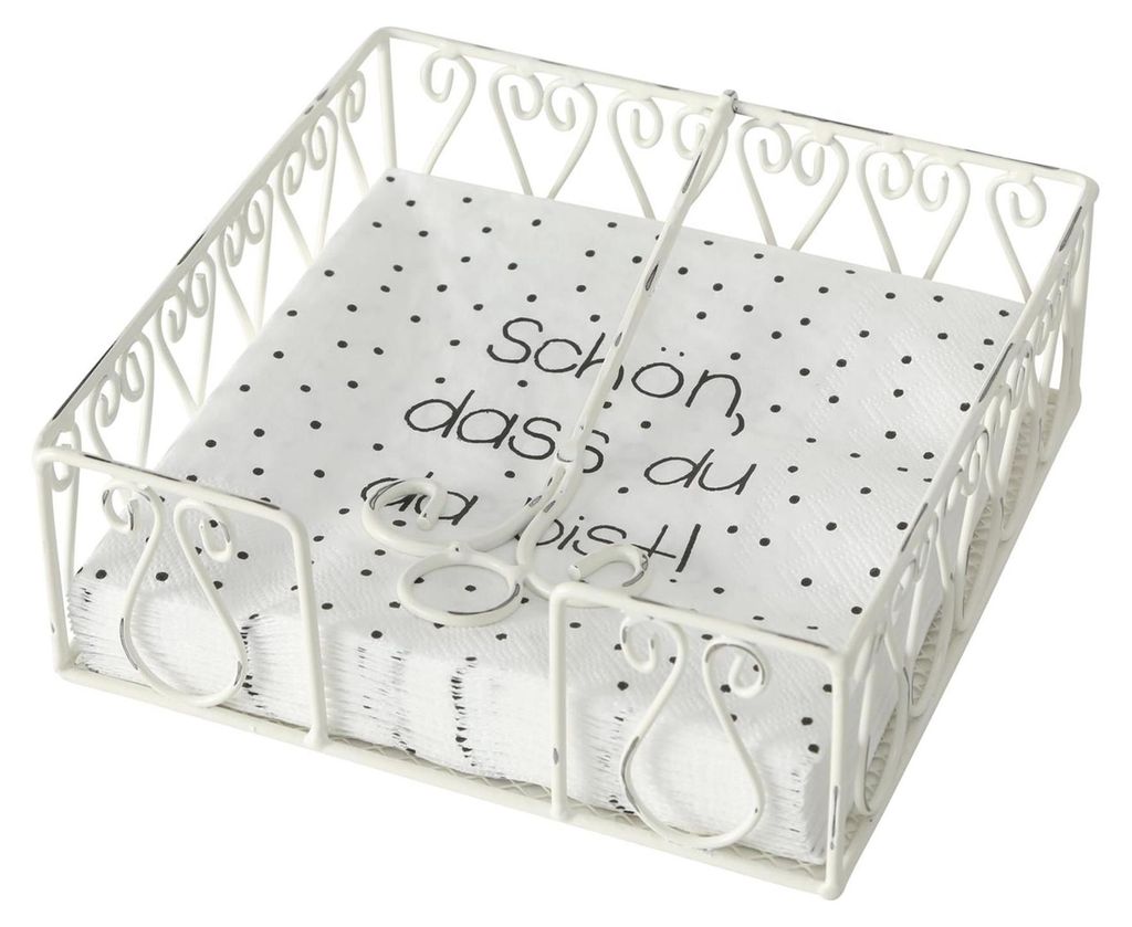 Boltze Home Servethouder metaal wit Produktbild 