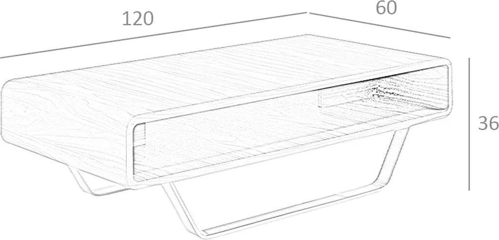 Table basse rectangulaire noyer stable et durable pour salon de luxe - 9