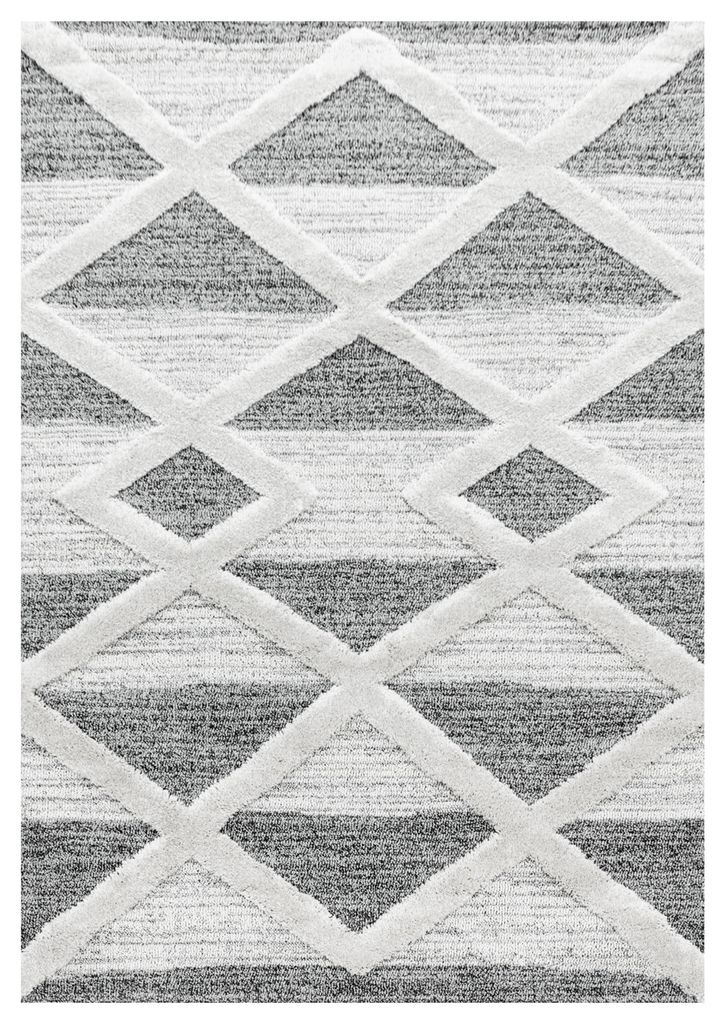 Carpetsale24 Teppich Wohnzimmer Hoch-Tief Effekt 3D Optik Produktbild 