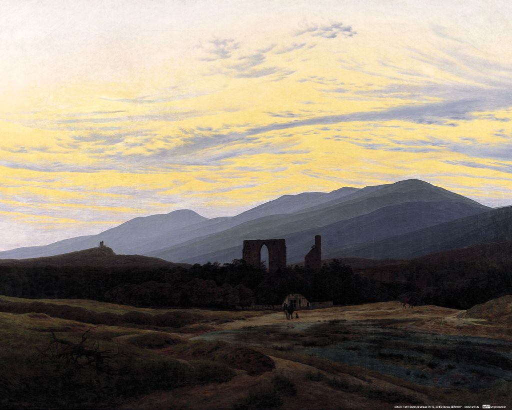 Caspar David Friedrich Kunstdruck Bild - Klosterruine Eldena Im Riesengebirge, 1830-1834 (40 x 50 cm)