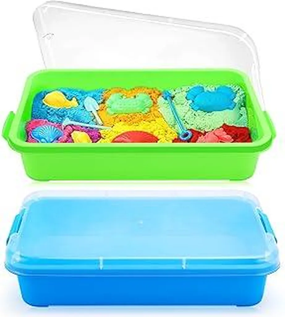 Sensory Bin per Bambini con Coperchio - Vassoio Attività Montessori
