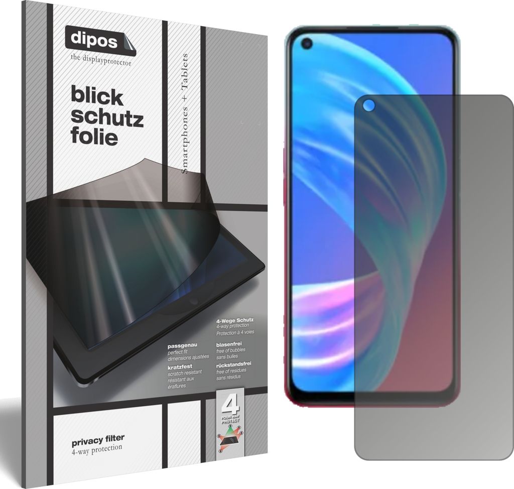 Blickschutzfolie für Oppo A73 5G matt Schutzfolie Folie Display Schutz dipos