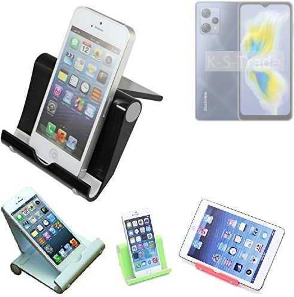 K-S-Trade Handy-Ständer kompatibel mit Blackview A53 Pro faltbarer Tischständer Smartphone Tablet Halterung Reise