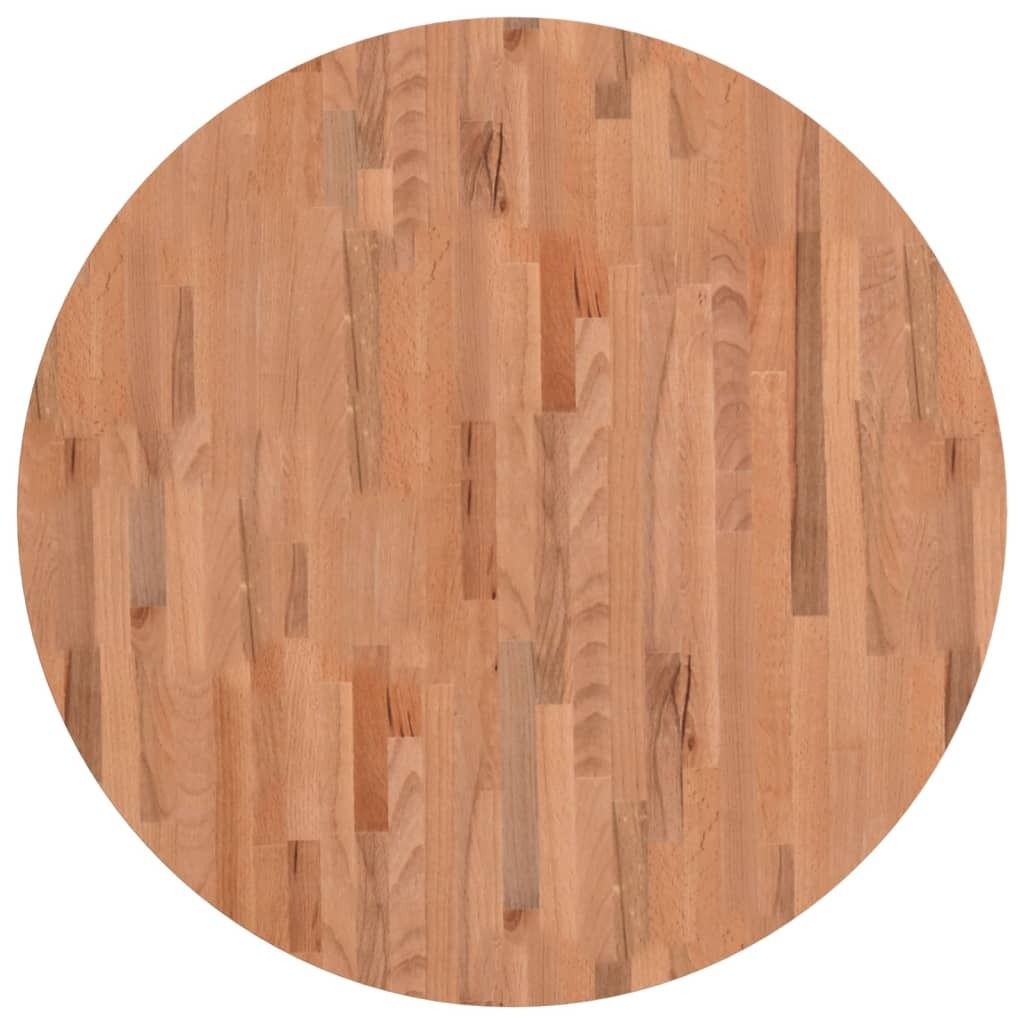 vidaXL Tischplatte Ø90x1,5 cm Rund Massivholz Buche