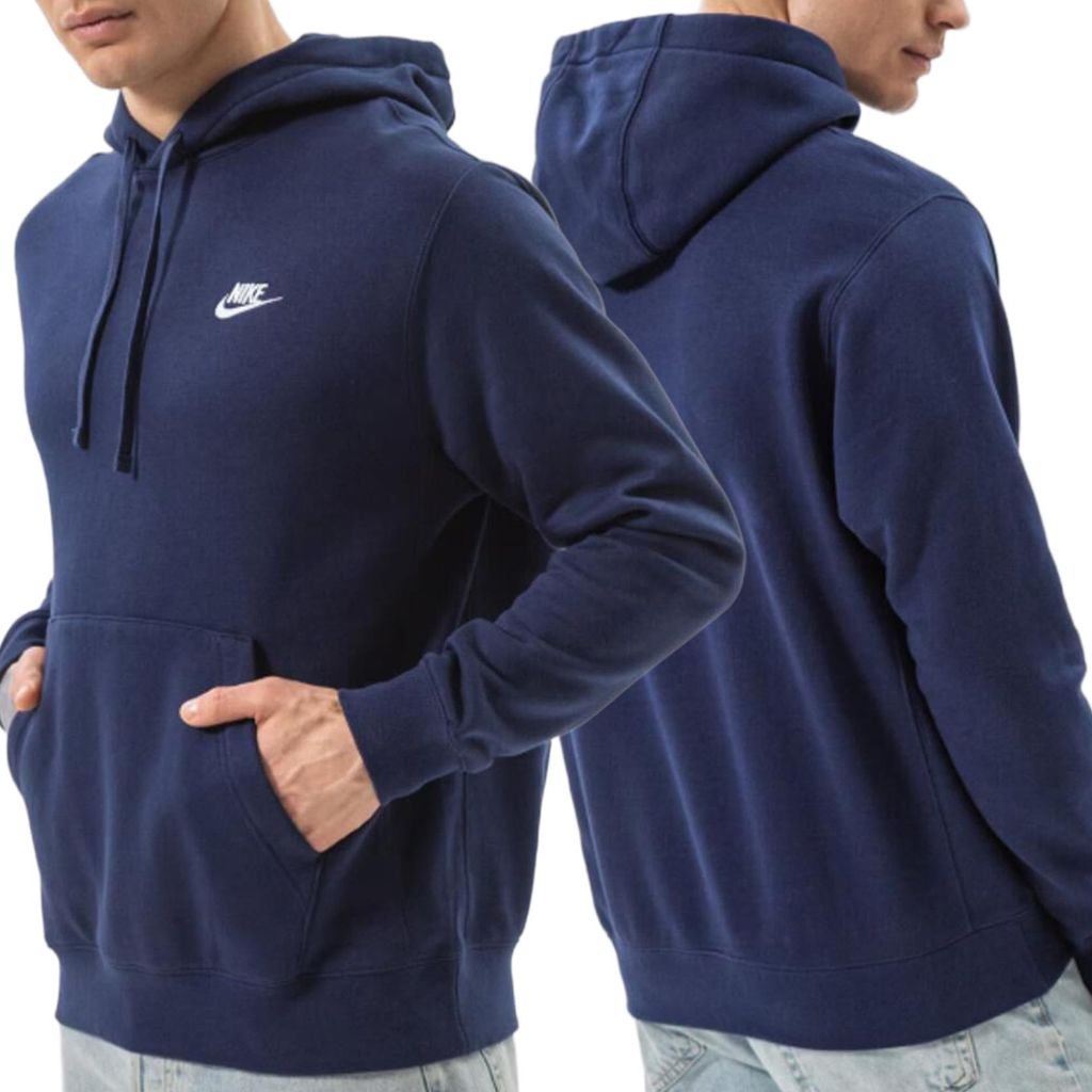 Nike bluza granatowa kangurka z kapturem ocieplana Zdjęcie produktu 