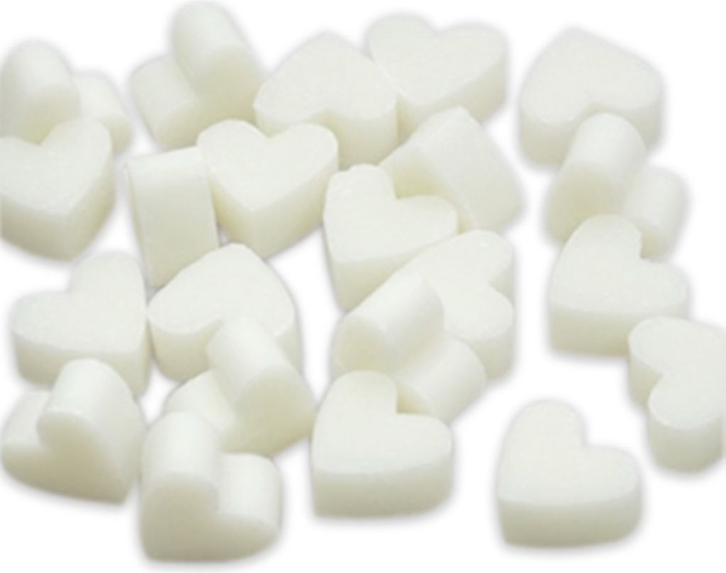 50 Stück Schafmilchseifen-Seifenherzen SCHNEEROSE - Gastgeschenk - Hochzeit