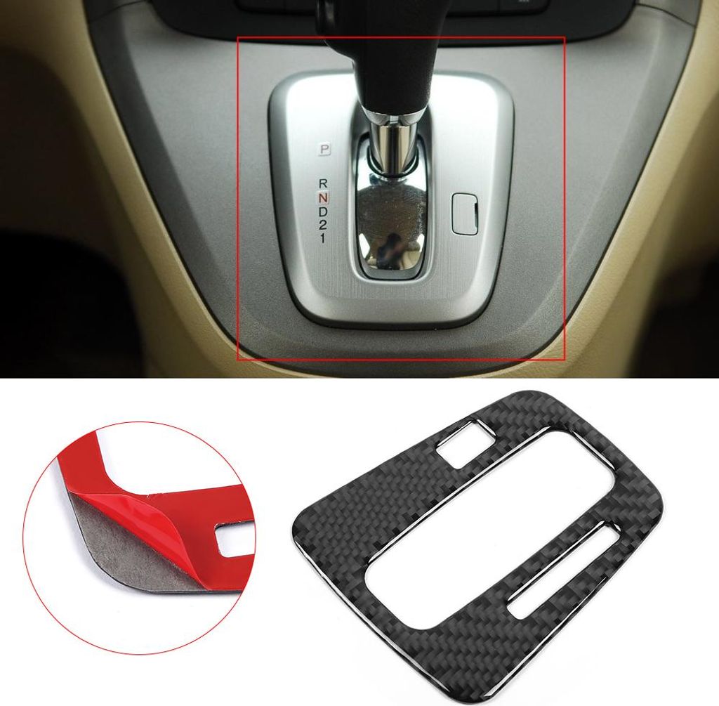 Schalttafelverkleidung, schwarze Kohlefaserabdeckung, passend für Honda CRV CR V 2007–2011