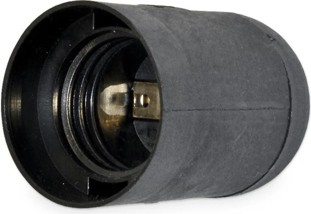 Douille plastique E27 noire lisse pour création de luminaire suspendu