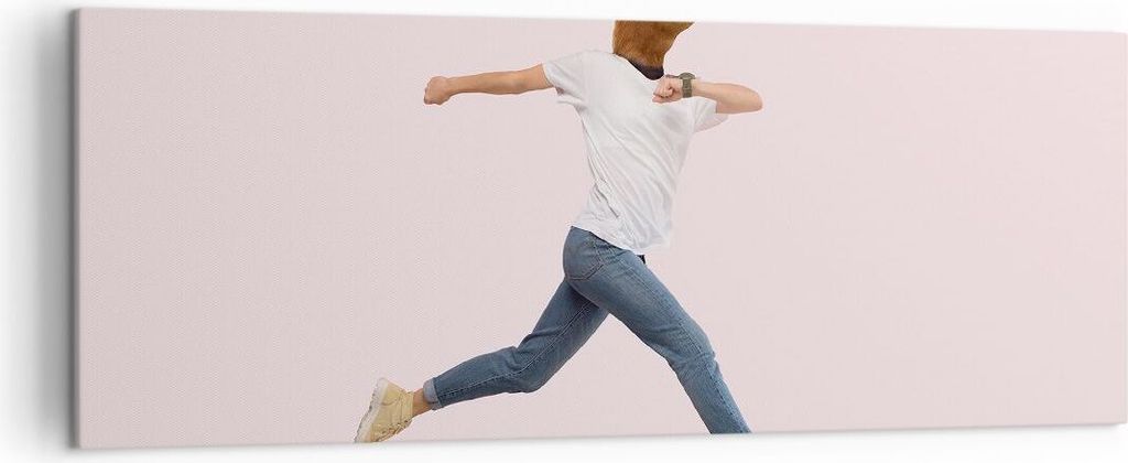 Bild auf Leinwand - Leinwandbild - Einteilig - Anthropomorphisierung Mensch Ente - 140x50cm Wand Bild Wanddeko Wandbilder Leinwanddruck Bilder Wand...