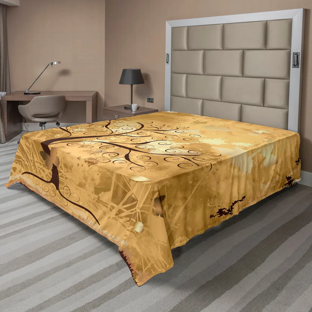 Drap de lit Baum doux et anti-froissage marron 260x228 cm pour lit XL