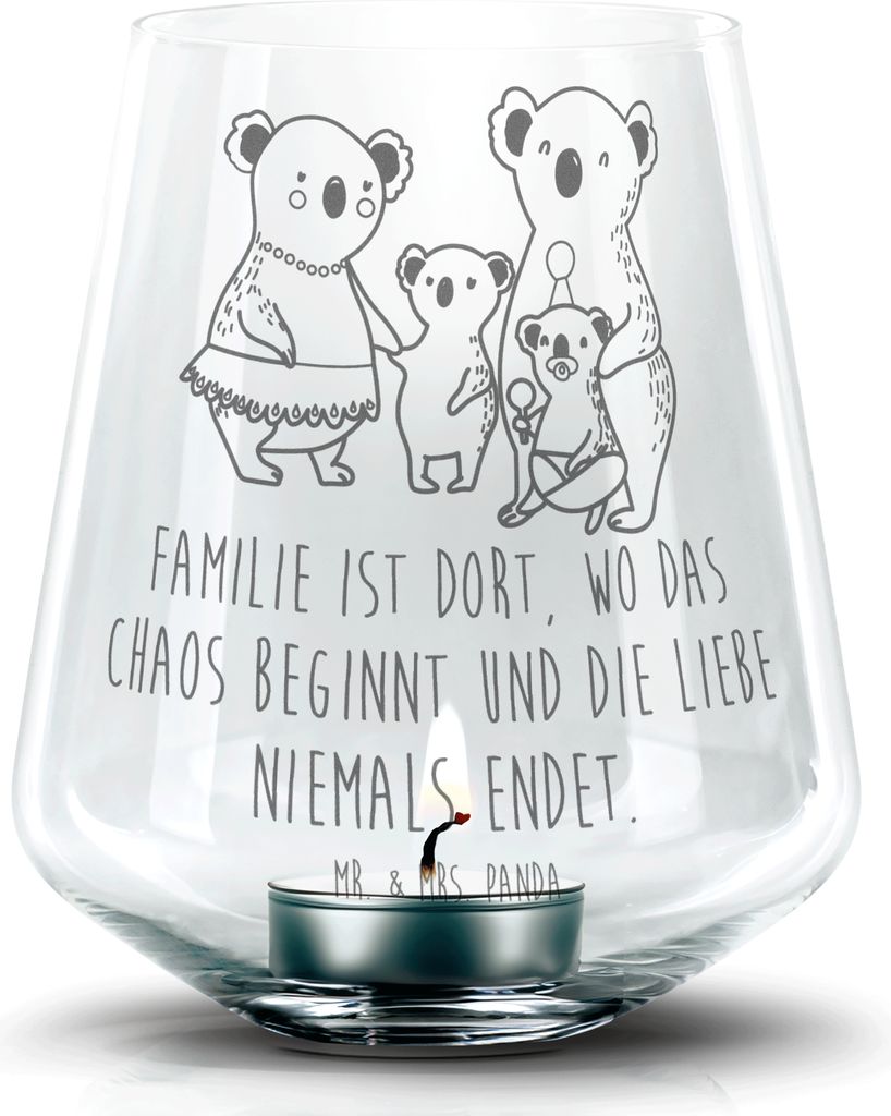 Mr. & Mrs. Panda Laterne Koala Familie - Transparent - Produktbild 