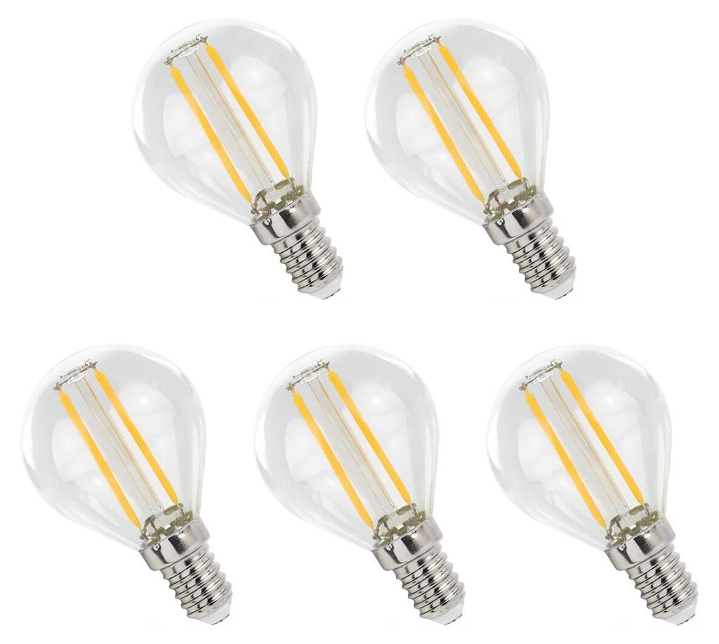 Spectrum LED-Lampe E14 1W 100lm 2700K Warmweiß P45 5 Stück Produktbild 