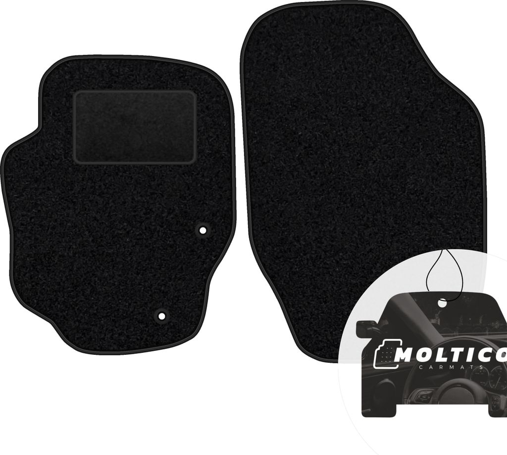 moto-MOLTICO Vorne Fußmatten Auto Velours Autoteppiche Schwarz Automatten Set 2-teilig passend für Peugeot 307 CC FL 2005-2008